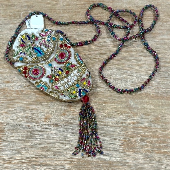 NWT Katherine's Collection Halloween Sugar Skull Beaded Coin Purse